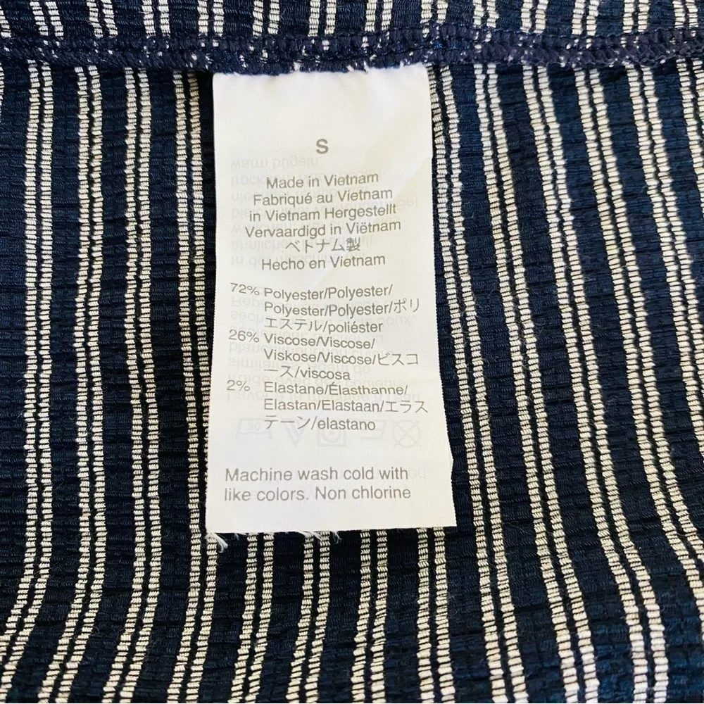 Madewell Texture and Thread Striped Peasant Top Size S